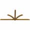 Ekena Millwork Redmond Rough Sawn Timber Gable Bracket, Western Red Cedar, 96"W x 44"H x 2"D x 4"F, 11/12 Pitch GBW096X44X0204RED00RWR - alternate 2